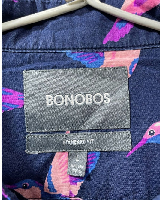 Bonobos Blue Cotton Shirt For Men L - Preloved Labels