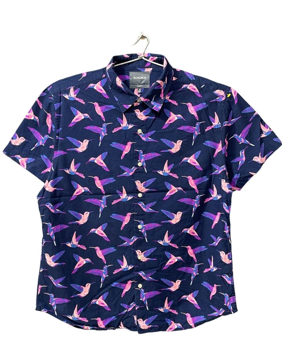 Bonobos Blue Cotton Shirt For Men L - Preloved Labels