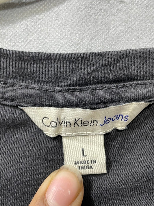 Calvin Klein Black Cotton T Shirt For Men L - Preloved Labels