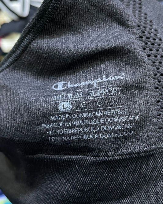 Champion Black Bra For Women Large - Preloved Labels