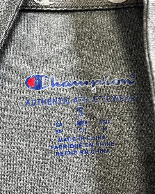 Champion Grey Polyester Jersey Sport For Women T Shirt Small - Preloved Labels