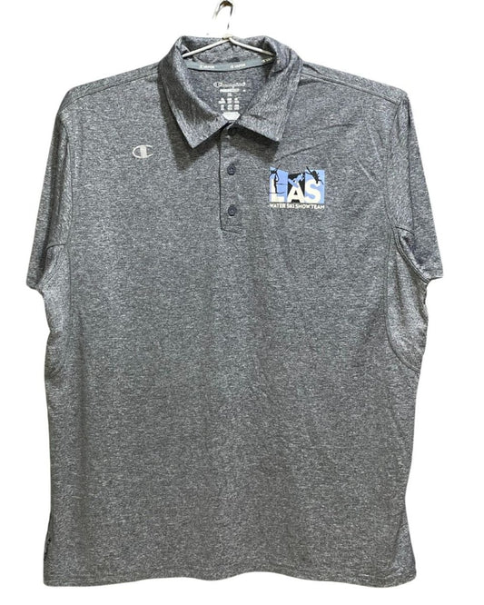 Champion Grey Polyester Sport Polo T Shirt For Men X Large - Preloved Labels