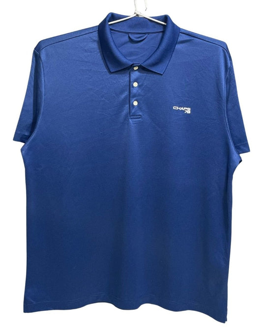 Chaps 78 Blue Polyester Sport Polo T Shirt For Men XL - Preloved Labels