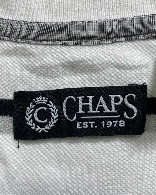Chaps Black Cotton Polo T Shirt For Men Medium - Preloved Labels