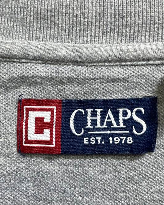 Chaps Gray Cotton Jersey Polo T Shirt For Men M - Preloved Labels