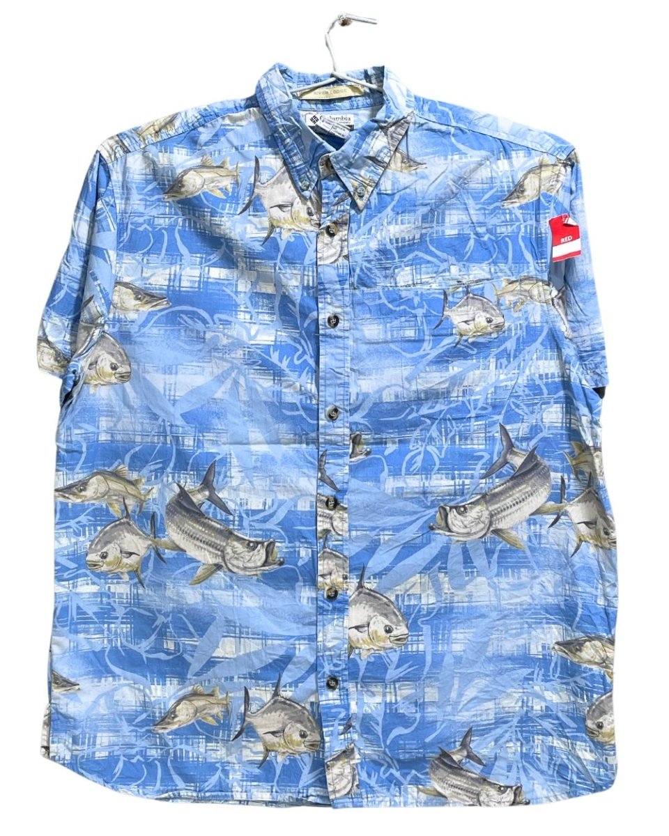 Columbia Blue Cotton Shirt For Men L - Preloved Labels