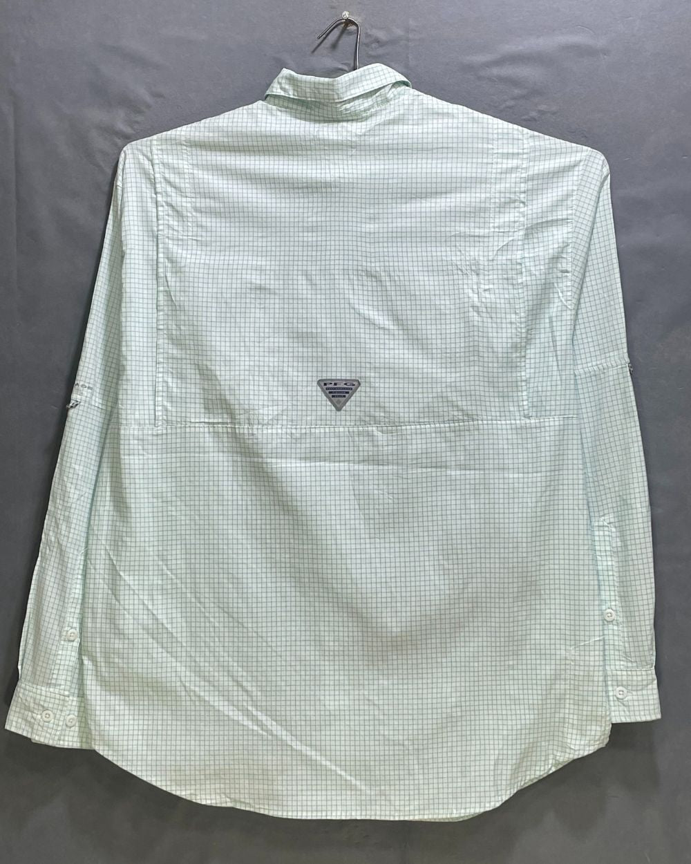 Columbia Green Cotton Net Shirt For Men L - Preloved Labels
