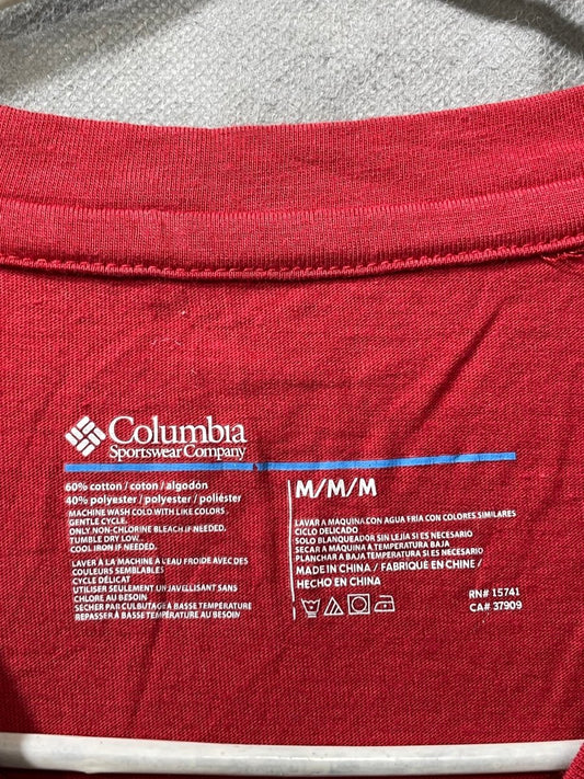 Columbia Red Cotton T Shirt For Men M - Preloved Labels