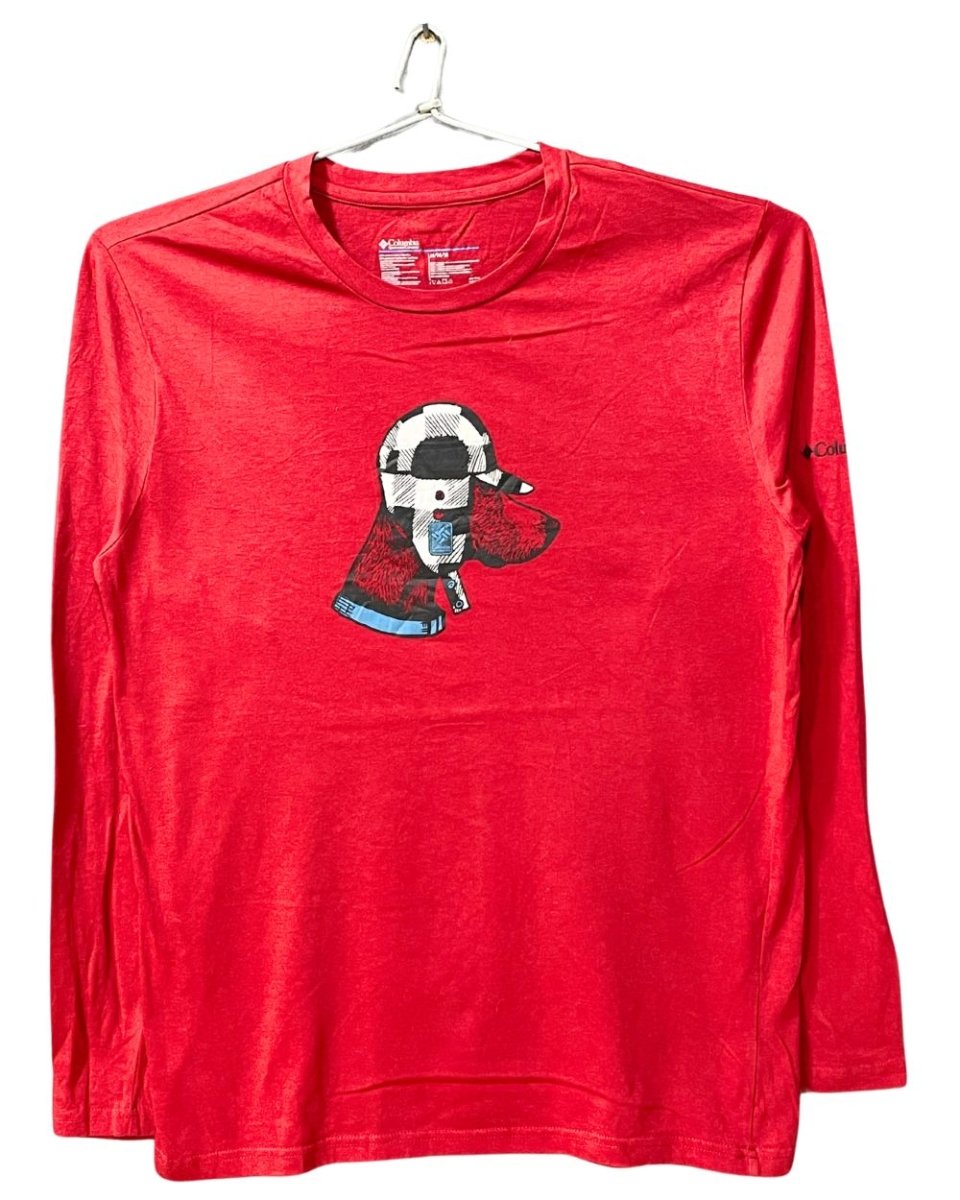 Columbia Red Cotton T Shirt For Men M - Preloved Labels