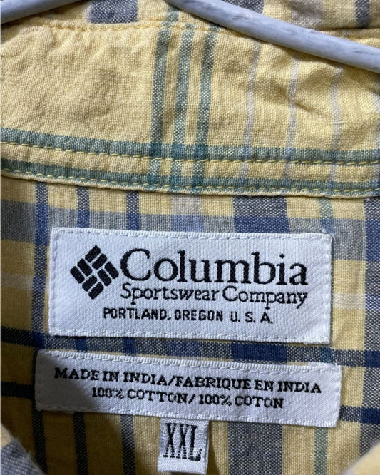 Columbia Yellow Cotton Shirt For Men XXL - Preloved Labels