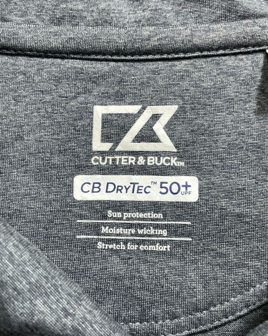Cutter & Buck Grey Polyester Sport Polo T Shirt For Men Large - Preloved Labels