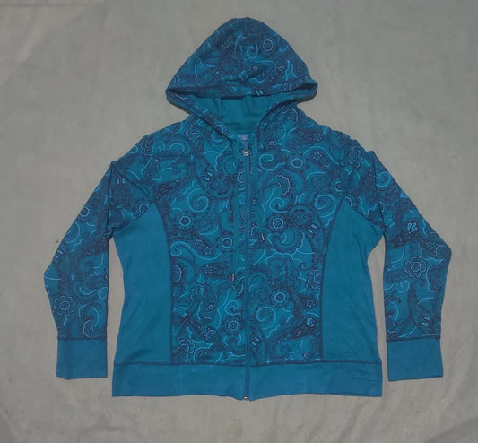 Danskin Women Cotton Teal Zipper 2XL – Preloved Labels (view 2)