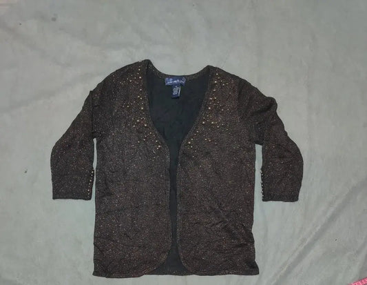 Susan Graver Women Acrylic Brown Sweater XS – Preloved Labels (view 2)