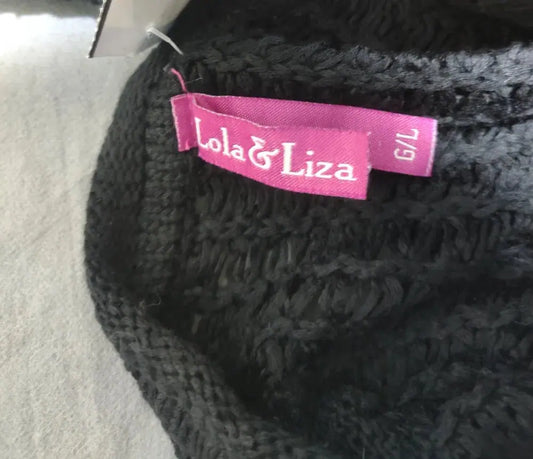Lola & Liza Women Acrylic Black Sweater L – Preloved Labels (view 2)