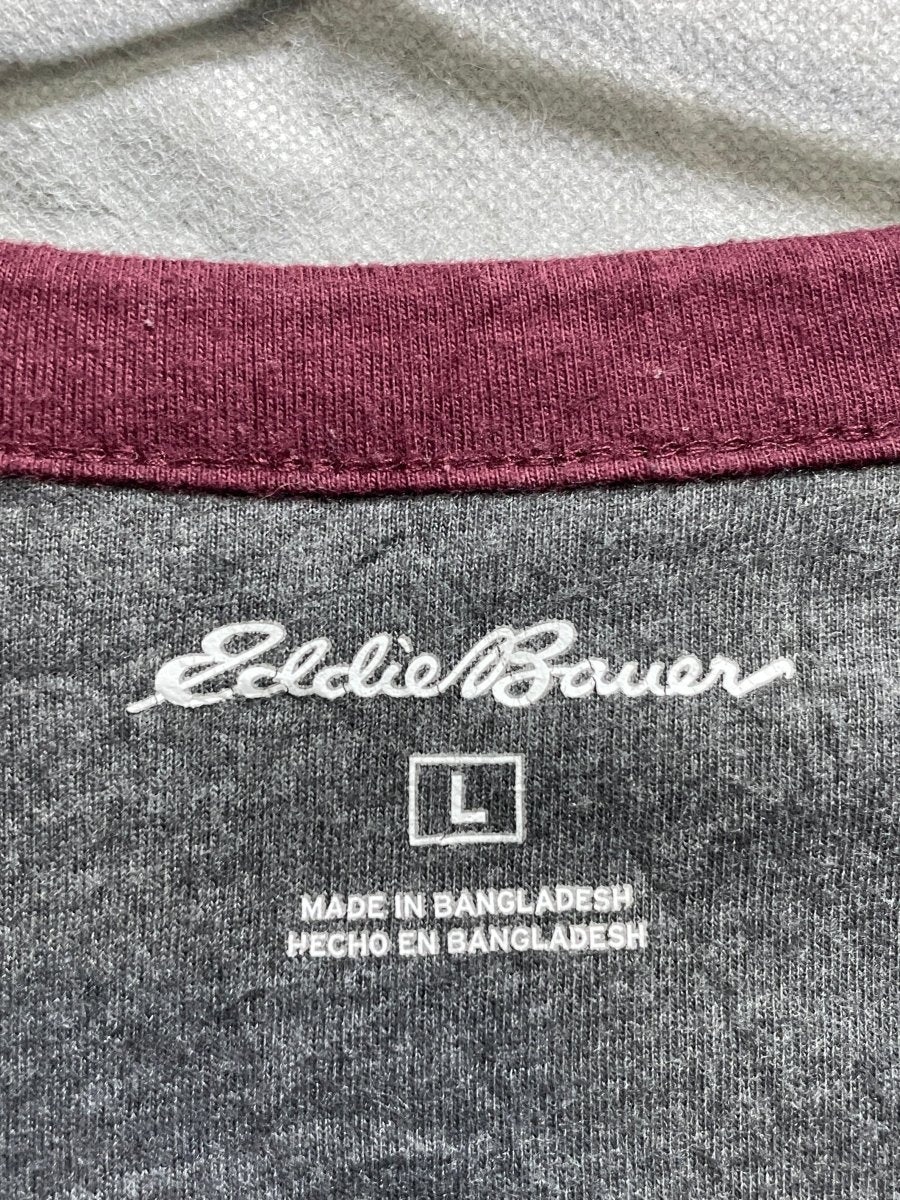 Eddie Bauer Maroon Cotton T Shirt For Men L - Preloved Labels