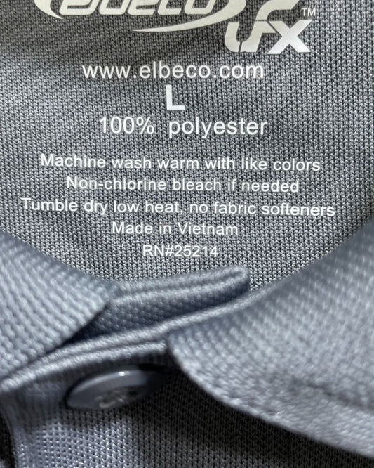 Elbeco Grey Polyester Sport Polo T Shirt For Men Large - Preloved Labels