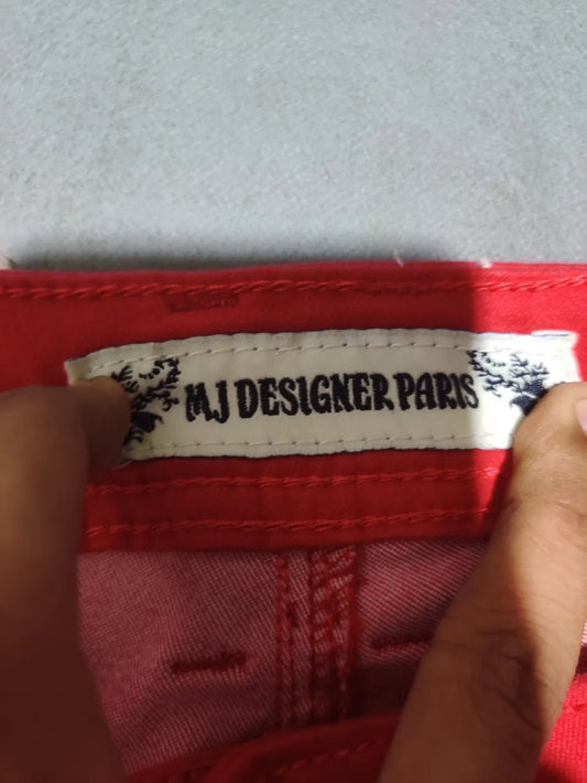 Mj Designer Paris Women Cotton Red Jeans M - additional view 2