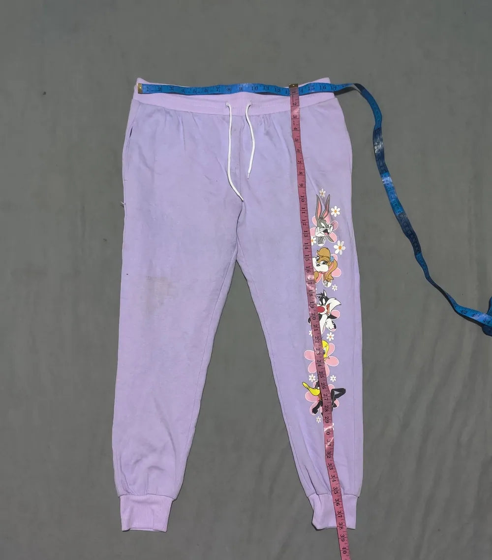 Looney Tunes Women Purple Sport Winter Trouser - Preloved Ladies Trousers Pakistan - Summer Polyester - Size 34 to 36 - Photo 4