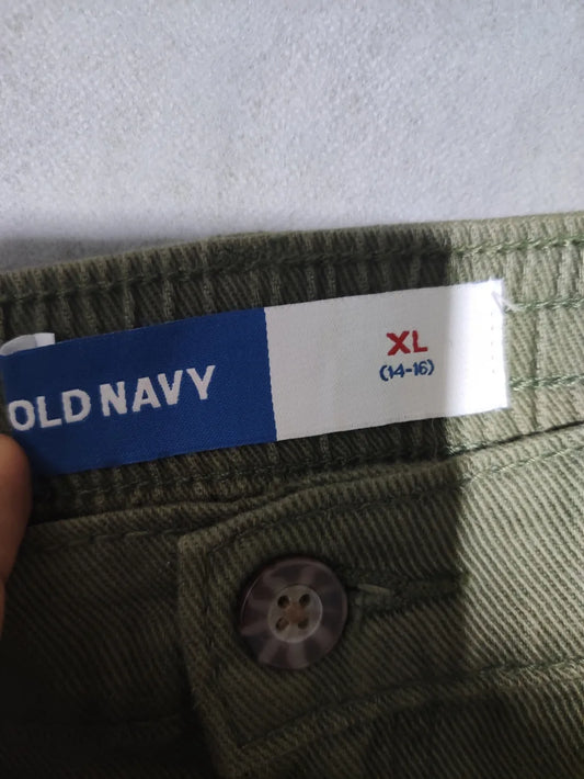 Old Navy Women Cotton Olive Cargo Pants M - additional view 2