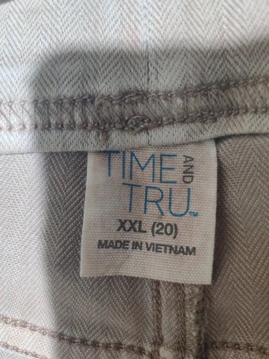 Time And Tru Women Cotton Brown Jeggings L - additional view 2