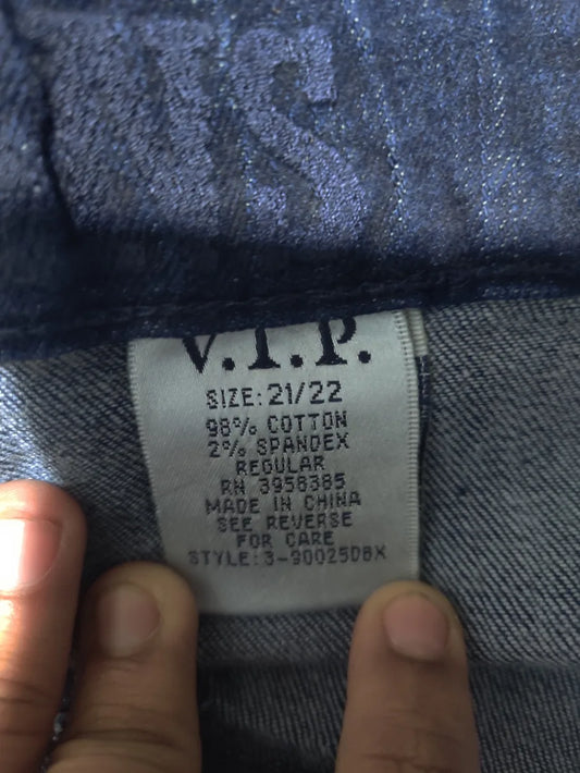 V.I.P Women Cotton Dark Blue Jeans XL - additional view 2