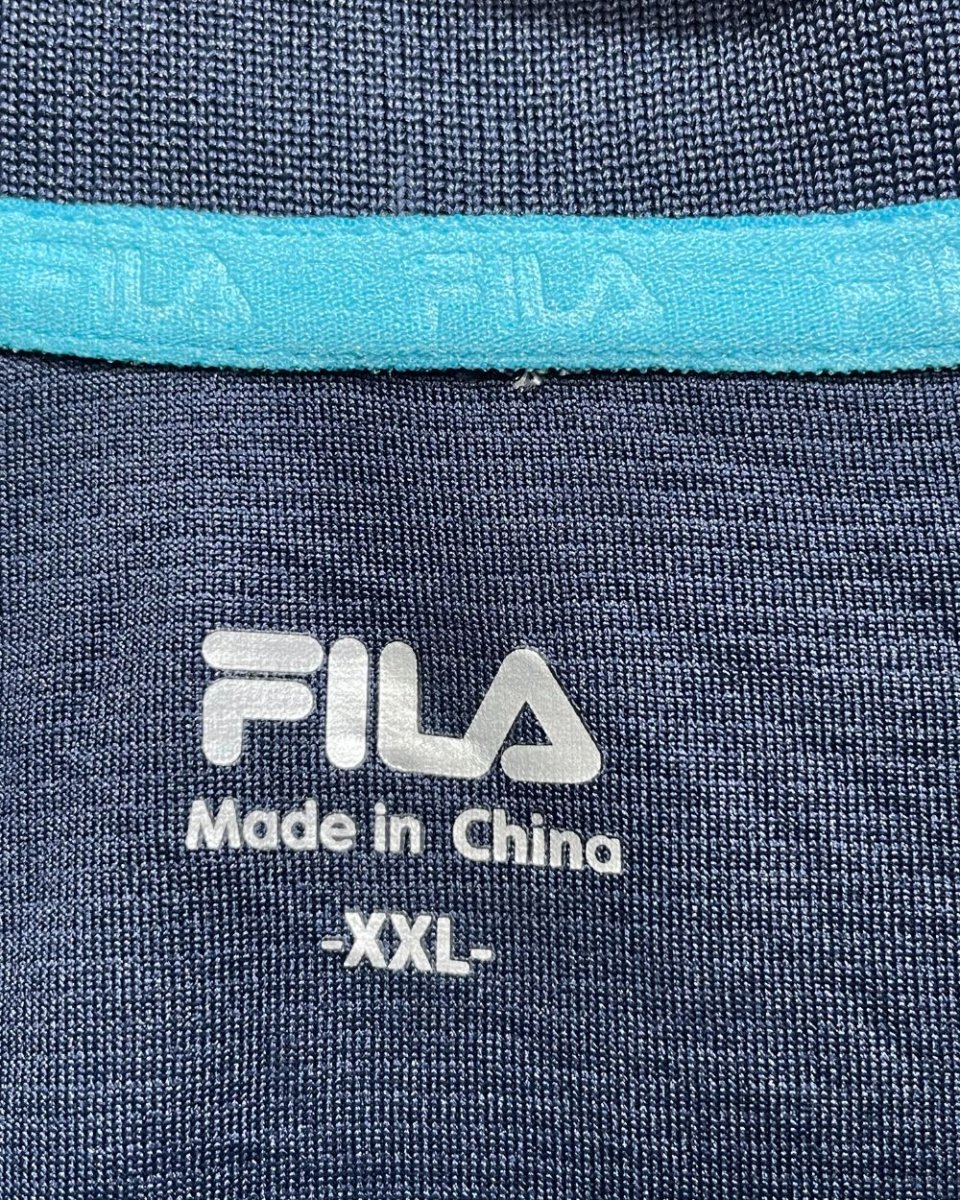 Fila Blue Polyester Sport Polo T Shirt For Men X Large - Preloved Labels