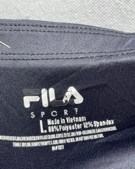 Fila Sport Black Polyester Stretch Gym tights For Women L - Preloved Labels