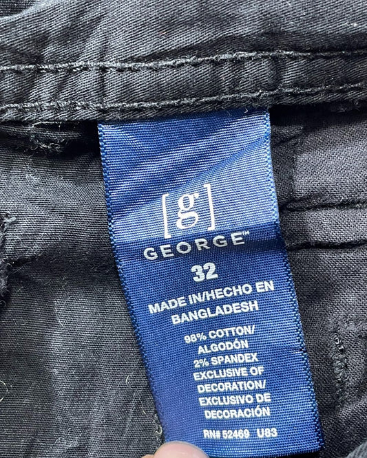George Black Cotton Short For Men M - Preloved Labels