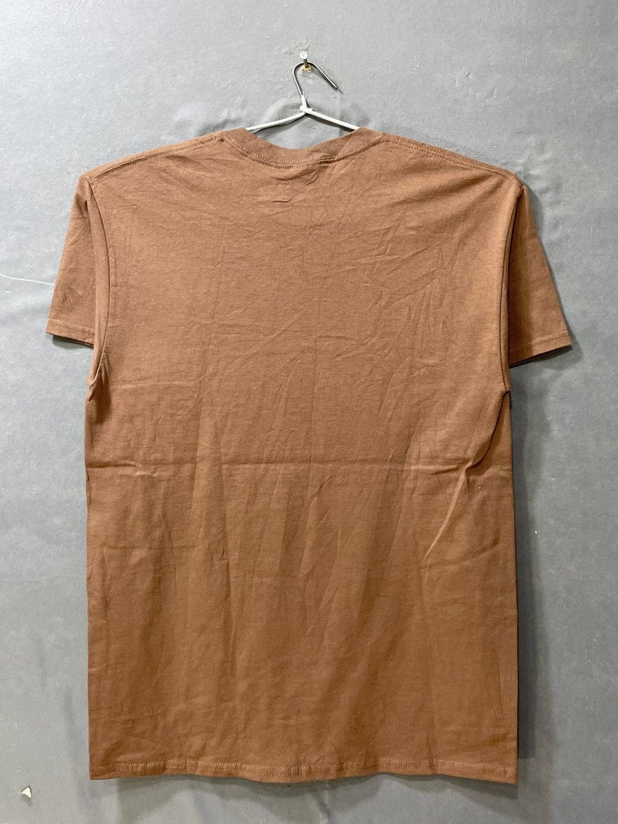 Gildan Brown Cotton T Shirt For Men M - Preloved Labels