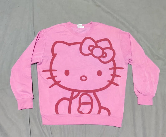 Hello Kitty Women Cotton Fleece Pink Sweatshirt L – Preloved Labels (view 2)