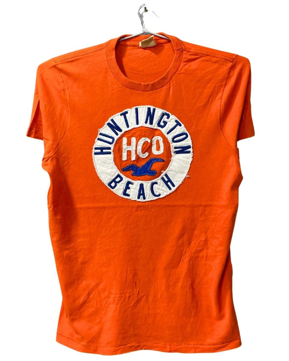 Hollister Orange Cotton T Shirt For Men L - Preloved Labels