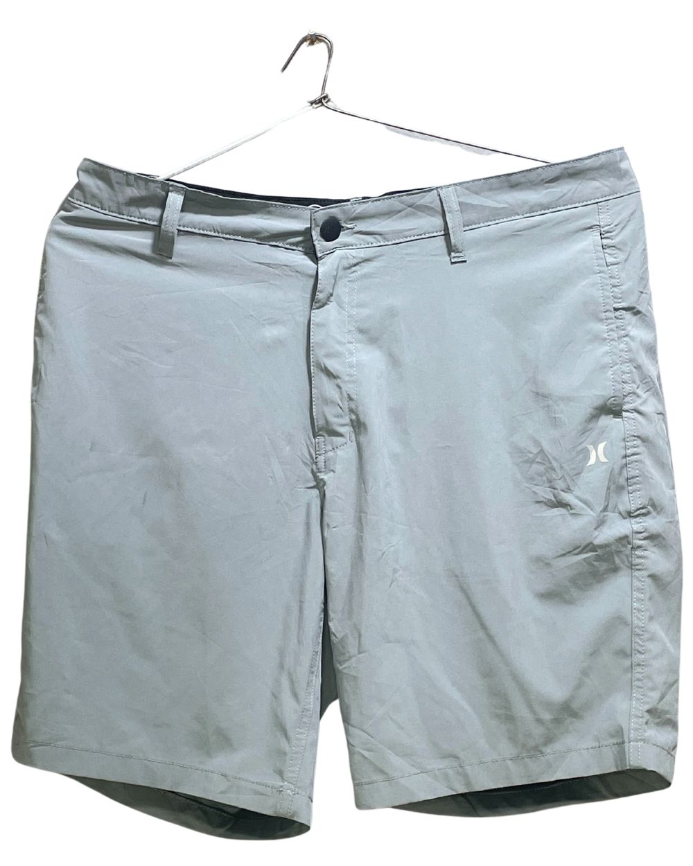 Hurley Gray Polyester Short For Men L - Preloved Labels