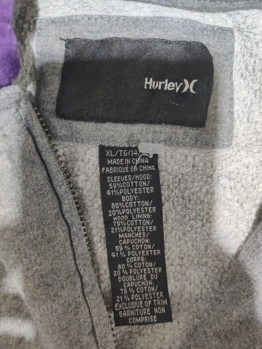 Hurley Women Cotton Gray Purple Zipper XL – Preloved Labels (view 2)