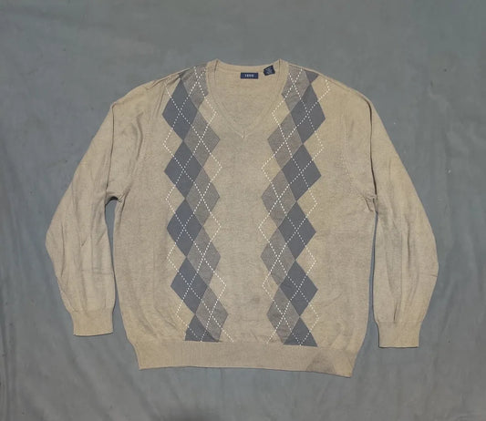 Izod Men Cotton Fleece Cream Sweater 2XL – Preloved Labels (view 2)