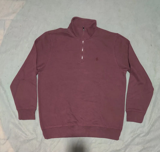 Izod Men Cotton Fleece Maroon Sweatshirt L – Preloved Labels (view 2)