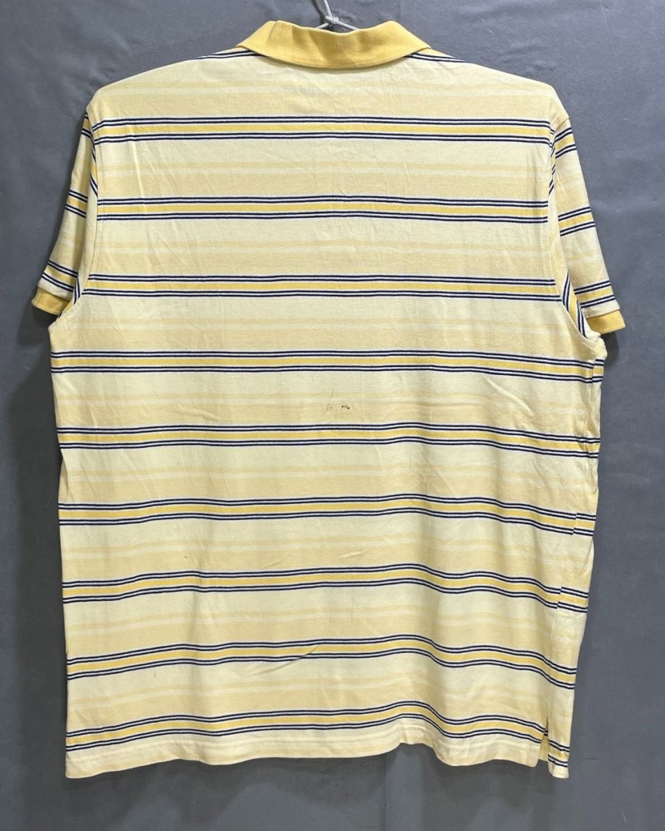 Izod Yellow Cotton Jersey Polo T Shirt For Men X Large - Preloved Labels