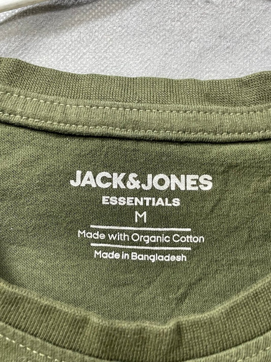 Jack & Jones Green Cotton T Shirt For Men M - Preloved Labels