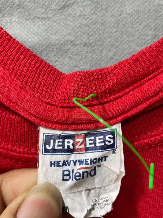Jerzees Red Cotton T Shirt For Men Medium - Preloved Labels