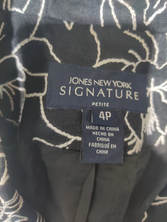Jones New York Women Black Floral Sweater S – Preloved Labels (view 2)