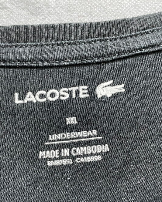 Lacoste Black Cotton Jersey Sport For Women T Shirt XX Large - Preloved Labels
