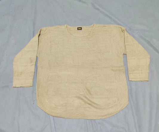 Lee Women Cotton Fleece Cream Sweater L – Preloved Labels (view 2)