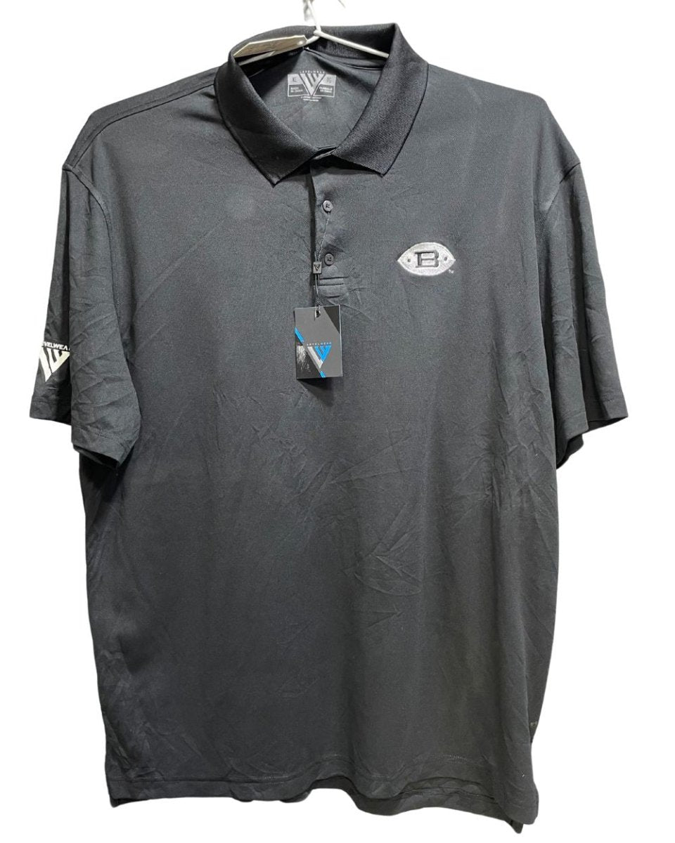 Level Wear Black Polyester Sport Polo T Shirt For Men X Large - Preloved Labels