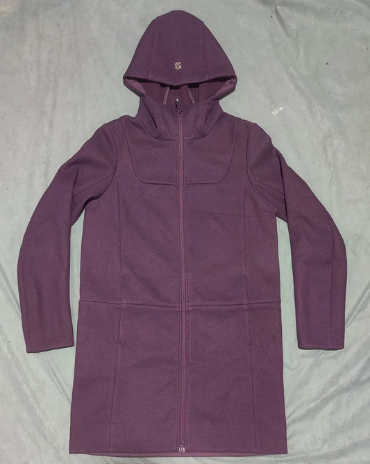 Lululemon Women Purple Hooded Coat Jacket – Preloved Labels (view 2)