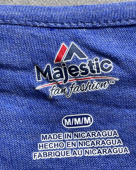 Majestic Blue Cotton For Women T Shirt M - Preloved Labels