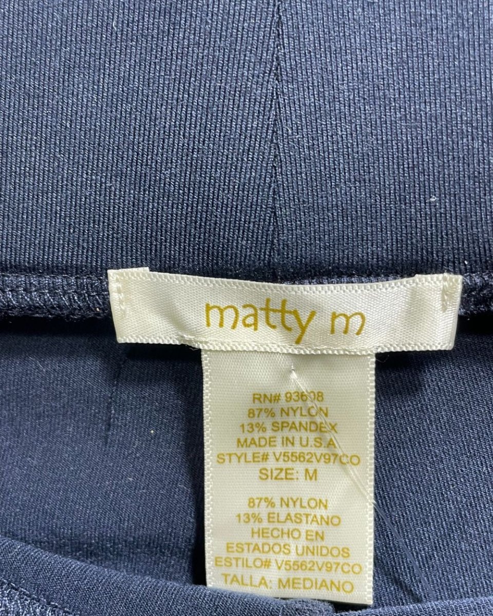 Matty M Blue Polyester Jersey Stretch Gym tights For Women M - Preloved Labels