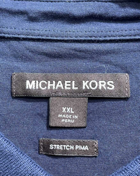 MIchael Kors Blue Cotton Polo T Shirt For Men XX Large - Preloved Labels