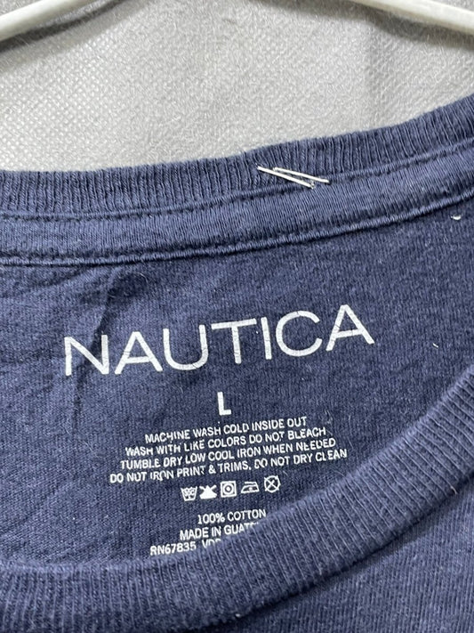 Nautica Blue Cotton T Shirt For Men L - Preloved Labels