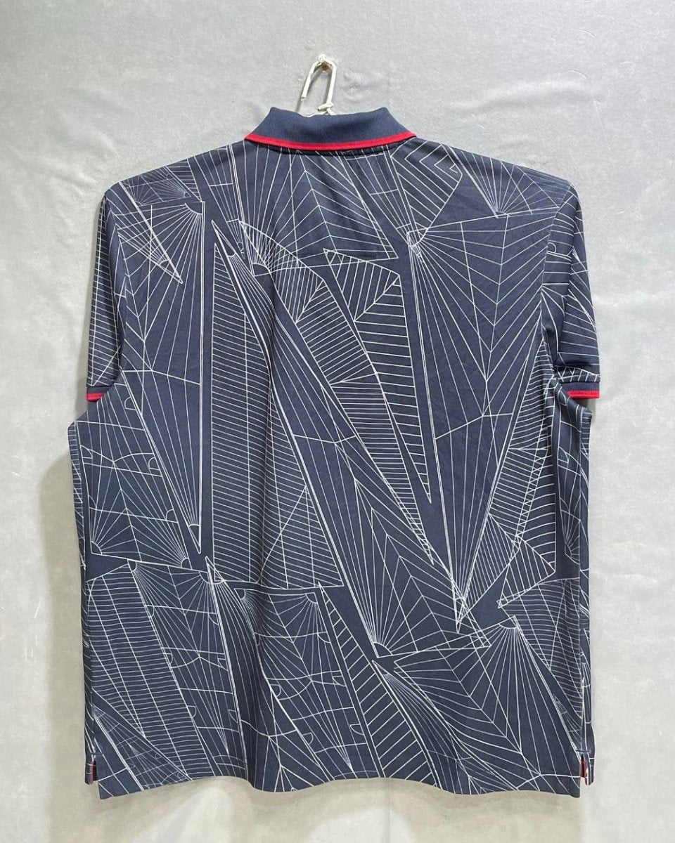 Nautica Blue Polyester Sport Polo T Shirt For Men Medium - Preloved Labels