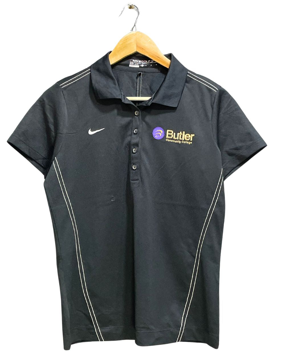 Nike Black Sport For Women Polo T Shirt M - Preloved Labels