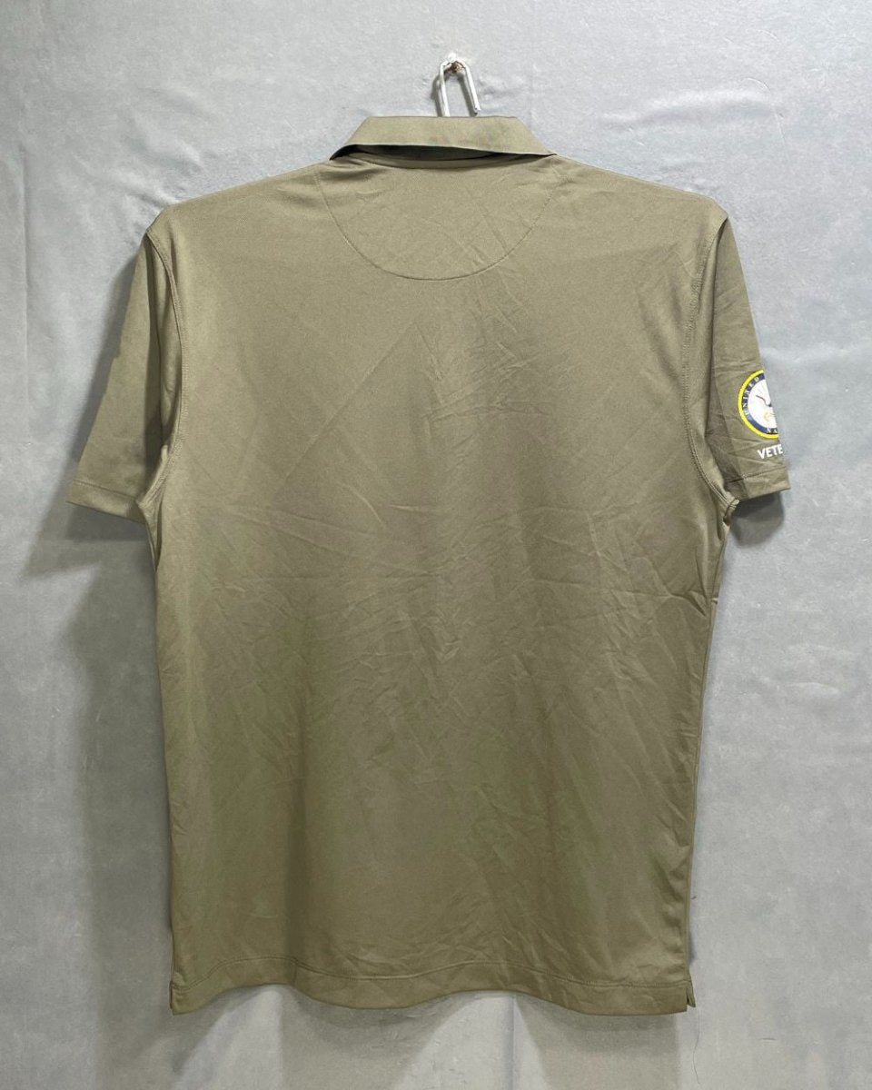 Nike Coffee Polyester Sport Polo T Shirt For Men Medium - Preloved Labels